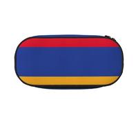 SDEGTHO Grande trousse à crayons avec motif drapeau de l'Arménie - Multi-usage - Pour le bureau, Noir , Taille unique, Organiseur de sac