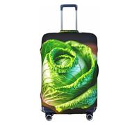 SDEGTHO Housse de valise élastique avec impression de chou brillant, résistante à la poussière, aux rayures, s'adapte aux bagages à poignée centrale pour les voyages, blanc, S