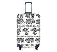 SDEGTHO Housse de valise élastique avec motif éléphant - Résistante à la poussière et aux rayures - Convient pour les voyages, blanc, XL