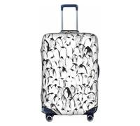 SDEGTHO Housse de valise élastique avec motif imprimé foule de pingouins - Anti-poussière - Résistante aux rayures - Convient aux poignées centrales des bagages pour les voyages, blanc, L