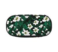 SDEGTHO Hunter Trousse à crayons de grande capacité avec motif floral vert - Trousse à crayons portable pour bureau, Noir , Taille unique, Organiseur de sac