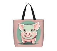 SDEGTHO Joli sac fourre-tout en polyester à longues oreilles pour tout le monde avec poches intérieures, sac pour ordinateur portable avec fermeture éclair pour le travail et les voyages., noir