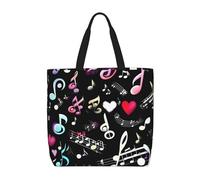 SDEGTHO Joli sac fourre-tout en polyester pour tout le monde avec poches intérieures, sac pour ordinateur portable avec fermeture éclair pour le travail et les voyages., noir, Taille unique