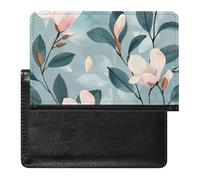SDEGTHO Misty Peach Pochette de protection pour documents de voyage, passeport pour voyages internationaux et vacances Bleu sarcelle