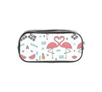 SDEGTHO Pink Flamingo Trousse à crayons transparente avec compartiment unique de grande capacité pour ranger les stylos