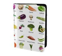 SDEGTHO Présentation de divers étuis de passeport imprimés de légumes pour voyage indispensable, étui de passeport pour accessoires de voyage pour femmes et hommes, Noir , Taille unique