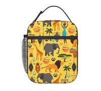 SDEGTHO Sac à déjeuner isotherme avec imprimé éléphant d'Afrique pour un usage quotidien