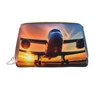 SDEGTHO Sac de rangement en avion, coucher de soleil et ciel, petite trousse de maquillage pour sac à main, trousse de maquillage de voyage, mini trousse de maquillage, blanc, One Size