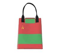 SDEGTHO Sac en papier réutilisable drapeau de la Biélorussie pour employés de bureau, idéal pour pique-nique, voyage, etc