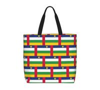 SDEGTHO Sac fourre-tout en polyester avec drapeau de l'Afrique centrale pour tout le monde avec poches intérieures, sac pour ordinateur portable avec fermeture éclair pour le travail et les voyages