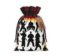 SDEGTHO Silhouettes Of Martial 1 sac fourre-tout en matériau durable 11,9 x 17,5 cm avec cordon de serrage au choix pour cadeau d'Halloween élégant