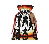 SDEGTHO Silhouettes Of Martial 1 sac fourre-tout en matériau durable 21,1 x 30 cm avec cordon de serrage au choix pour cadeau d'Halloween élégant
