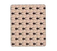 SDEGTHO Tapis de souris araignée noire avec coutures anti-effilochage, base en caoutchouc antidérapant, tapis de souris d'ordinateur pour souris sans fil