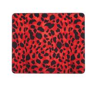 SDEGTHO Tapis de souris avec base en caoutchouc durable pour un contrôle précis du curseur Motif léopard rouge