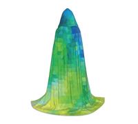 SDEGTHO Triangles géométriques abstraits, costume de fête d'Halloween, cape à capuche pour adolescents, sorcière, vampire, magicien, bal masqué, équipement de cosplay