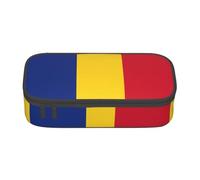 SDEGTHO Trousse à crayons avec drapeau de la Roumanie - Grande capacité - Trousse à crayons - Pochette pour papeterie - Pour bureau