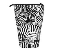 SDEGTHO Trousse à crayons avec support télescopique pour crayons et maquillage Motif zèbre