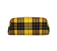 SDEGTHO Trousse à crayons en cuir avec impression à carreaux Jaune, gris, noir, grande capacité, pour l'école et le stylo, cadeau pour garçons et filles, Argenté., Taille unique, Trousse de maquillage