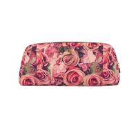 SDEGTHO Trousse à crayons en cuir avec impression rose 6 - Grande capacité - Pour l'école et le stylo plume - Cadeau idéal pour garçons et filles, doré, Taille unique, Trousse de maquillage
