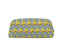 SDEGTHO Trousse à crayons en cuir avec motif abeille volante - Grande capacité - Pour l'école et le stylo plume - Cadeau idéal pour garçons et filles, doré, Taille unique, Trousse de maquillage