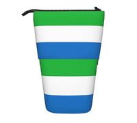 SDEGTHO Trousse à crayons télescopique avec drapeau de la Sierra Leone - Porte-stylos - Rangement pour fournitures scolaires et universitaires, Noir , Taille unique, Organiseur de sac