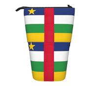 SDEGTHO Trousse à crayons télescopique avec drapeau de l'Afrique centrale - Pour étudiants, fournitures scolaires et universitaires, Noir , Taille unique, Organiseur de sac