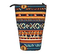 SDEGTHO Trousse à crayons télescopique avec motifs nationaux africains - Pour étudiants, fournitures scolaires et universitaires, Noir , Taille unique, Organiseur de sac