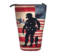 SDEGTHO Trousse à crayons télescopique pour le jour commémoratif des soldats militaires américains