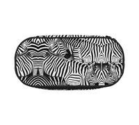 SDEGTHO Trousse à crayons Zebra de grande capacité, trousse à crayons multifonction, trousse à crayons portable, trousse à stylos pour bureau, Noir , Taille unique, Organiseur de sac