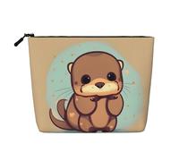 SDEGTHO Trousse de toilette polyvalente avec fermeture éclair Motif loutre, Noir , Taille unique