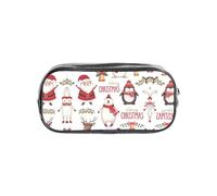 SDEGTHO Trousse transparente avec motif Père Noël - Grande capacité - Compartiment unique - Rangement de protection pour stylos