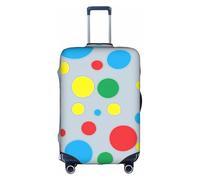 SDEGTHO Twister Housse de valise élastique à pois résistant à la poussière et aux rayures Compatible avec poignée centrale, blanc, S