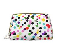 SDEGTHO Twister Petit sac de rangement à pois pour sac à main, trousse de maquillage de voyage, mini trousse de maquillage, blanc, One Size