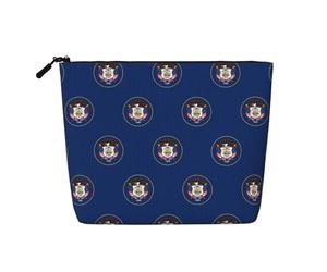 SDEGTHO Utah Flag Sac de voyage polyvalent Grande capacité Trousse de maquillage Pochette à fermeture éclair Trousse de toilette, Noir , Taille unique
