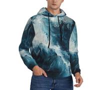 SDEGTHO Within The Tides Sweat à capuche classique surdimensionné de Noël pour homme, Noir/blanc, 3XL
