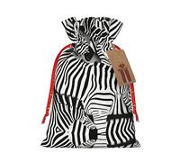 SDEGTHO Zebra 1 sac fourre-tout en matériau durable 21,1 x 30 cm avec cordon de serrage au choix pour cadeau d'Halloween élégant