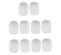 SDENSHI 10pcs Mini Bonnette de Micro Sponge Anti Vent pour Microphone à Clipser - 28 x 22 x 8mm - Blanc