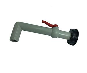 SDENSHI Bec de Vidange avec Écrou 90 Degrés, pour Raccord Robinet Cuve IBC 1000L Eau Prolongateur Diamètre Pluie Arrosage 60mm - B 1 Pouce rallongé de 90 degrés