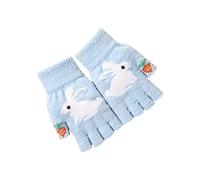 SDER Gants Femme Gants à Imprimé Lapin Mignon Gants Sans Doigts TricotéS En Plein Air éPais, Chauds Et Coupe-Vent Gants De Cyclisme Chauds à éCran Tactile Pour Femme Gants Doux Sweet En Faux Cachemire
