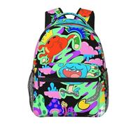 SdetYuia Anime The Amazing World of Gumball Sac à dos en toile drôle Couple Sacs à dos 3D Grande capacité Sac de voyage Gym Sac à dos Unisexe, Noir , 41 cm