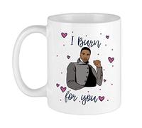 SdetYuia Tasse à café « I Burn for You, Bridgerton, Duke of Hastings », cadeau pour ami, famille (blanc, 325 ml)