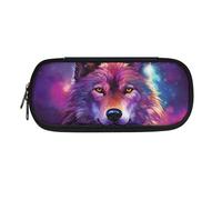 SdetYuia Trousse à crayons de grande capacité en forme de patte d'animal de compagnie, trousse à crayons pour adolescentes, filles, femmes, enfants, papeterie, maquillage, noir, Galaxy Wolf.,