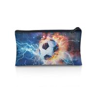 SdetYuia Trousse à crayons pour enfants de 4 à 6 ans avec motif de fleur de corgi pour filles et garçons de 4, 5, 6 ans, trousse de maquillage pour le quotidien, Starry Football Lightning,