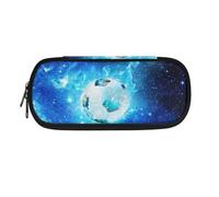 SdetYuia Trousse à crayons Wolf pour filles de 8 à 12 ans - Grande capacité avec compartiments pour fournitures scolaires - Boîte à crayons portable avec fermeture éclair, Football sur glace,