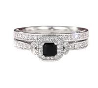 SDEWFFWSA Ensemble de bagues de fiançailles brillantes pour femme, alliance de luxe de qualité supérieure, bagues de fiançailles élégantes, cadeau pour femme, 7, Métal, Pas de pierre précieuse