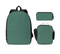 SDFCUMDM Flying Spring Sac d'école + trousse + sac à déjeuner pour tous les jours Vert, Noir , Taille unique