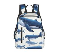 SDFHU Blue Whale Sac à dos de voyage pliable imperméable et pliable Grande capacité Utilisation quotidienne
