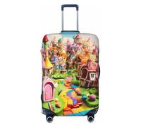 SDFHU Candy Land Housse de protection pour valise, élastique, lavable, noir, Large