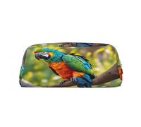 SDFHU Fantastique trousse à crayons multifonction avec fermeture éclair pour adultes Motif plumes de perroquet