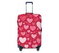 SDFHU Housse de valise imprimée pour la Saint-Valentin - Protection de bagage élastique et lavable, noir, Medium